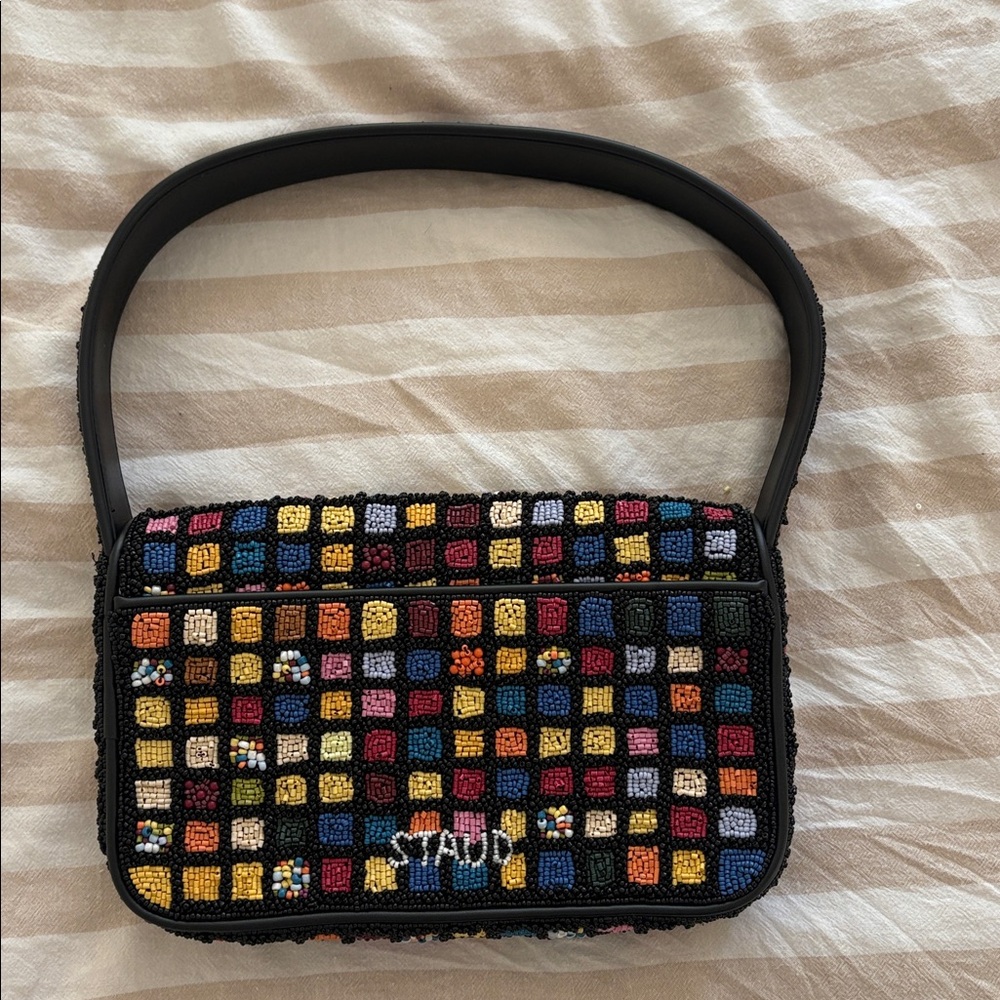 STAUD Tommy Bag in Disco Multicolor Beaded Shoulder Bag - Picture 7 of 8